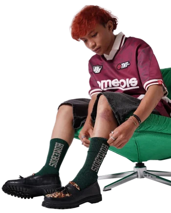 HOMEBOIS CREW SOCKS [GREEN]-3