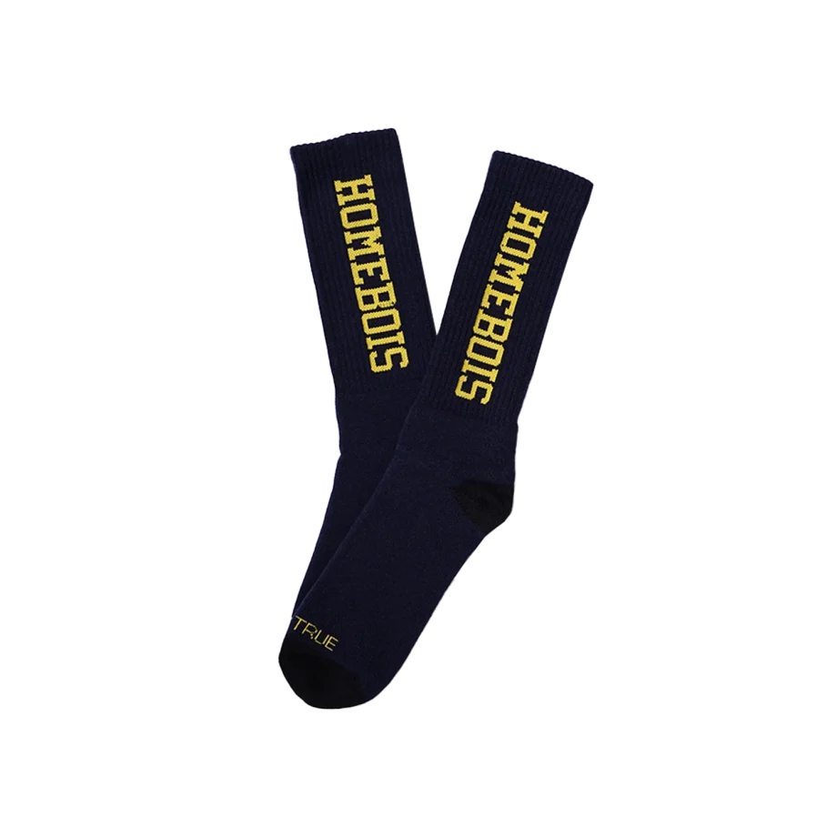 HOMEBOIS CREW SOCKS [NAVY]-1