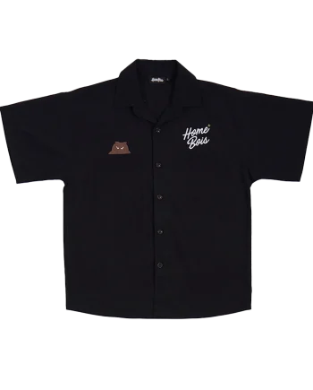HOMEBOIS OWL WORK SHIRT [BLACK]-1