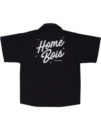 HOMEBOIS OWL WORK SHIRT [BLACK]-2