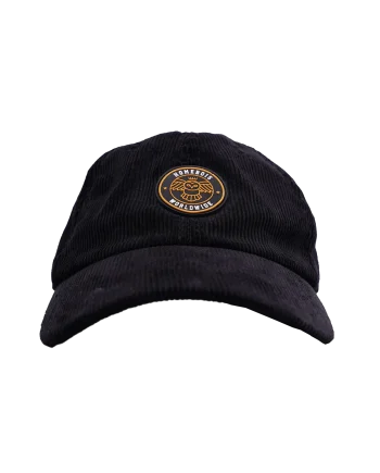 HOMEBOIS RUBBER PATCH HAT [BLACK CORDUROY]-1