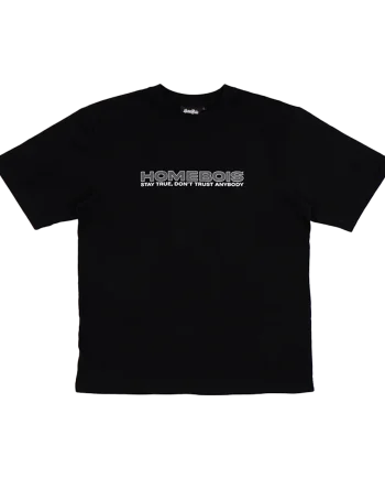 HOMEBOIS SNAKE SKIN FONT T-SHIRT [BLACK]-1