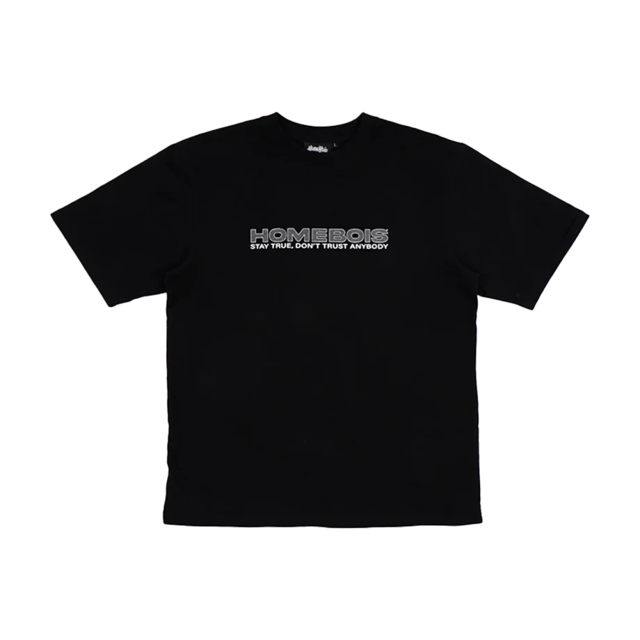 HOMEBOIS SNAKE SKIN FONT T-SHIRT [BLACK]-1