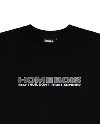 HOMEBOIS SNAKE SKIN FONT T-SHIRT [BLACK]-2